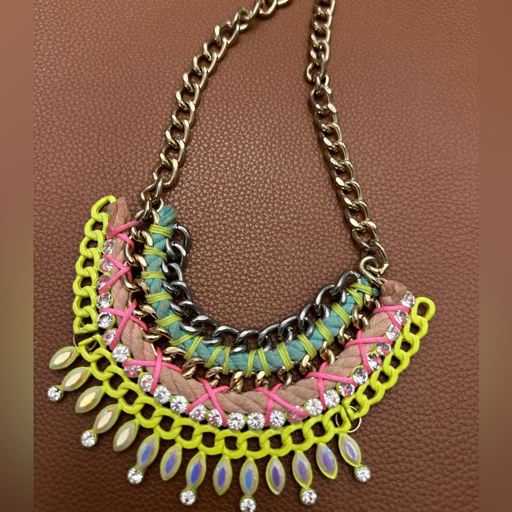 Colorful Neon Statement Necklace
